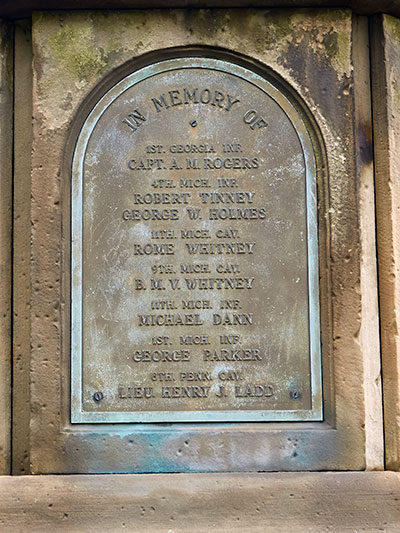 Civil War Monument in Monument Park, Adrian, MI. ©2018 Look Around You Ventures, LLC.